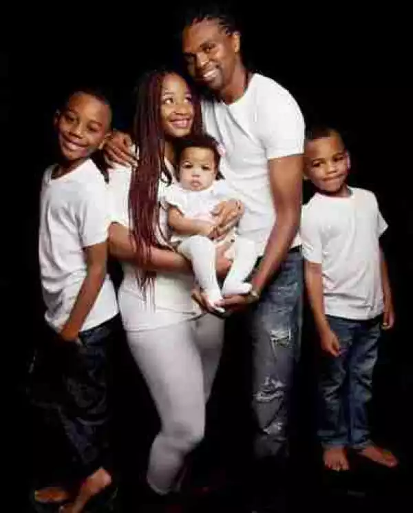 Kanu Nwankwo, His Wife Amara And Their Children In Adorable Family Photo